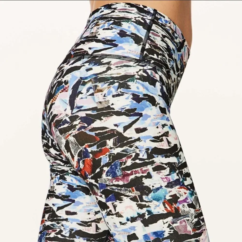 LULULEMON Wunder Under Hi-Rise 1/2 Tight Culture Clash Multi Black Women’s 4